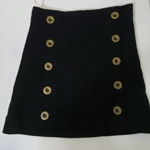 CHLOE SOLID BLACK Button Front Punto Milano Skirt!